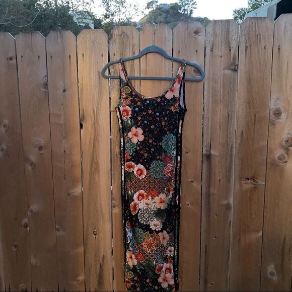 Adidas x Farm Rio Collab Jardim tank top midi dress floral size x small - Picture 8 of 13